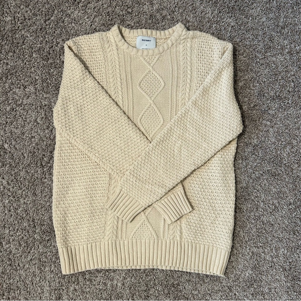Cream Cable Knit Sweater